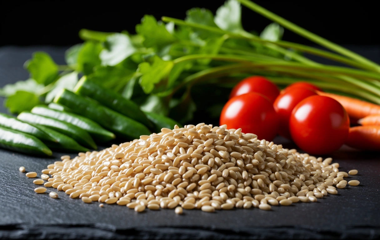 Frische ökologische Zutaten auf Schiefer